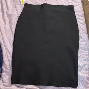 Black spandex above the knee skirt
